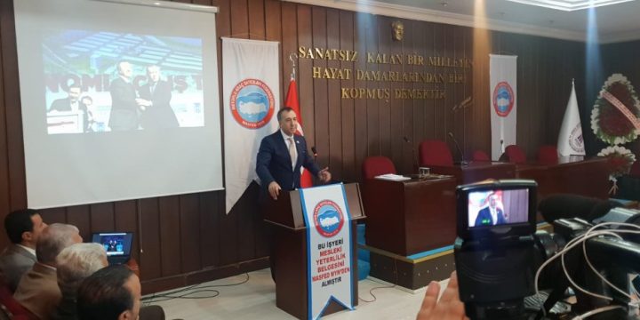 FEDERASYONUMUZ ÜYE DERNEĞİ HATAY OTO ALIM SATIM VE KOMİSYONCULARI DERNEĞİ-MASFED MYM YETERLİLİK BELGESİ TANITIM TAKDİM TÖRENİ, HATAY ESNAF SANATKÂRLAR ODASI EV SAHİPLİĞİNDE YAPILDI.