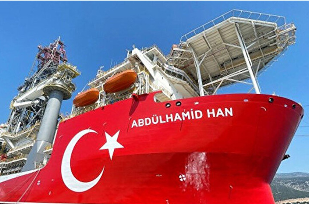Turkey’s Pride 4th Drill Ship is anchoring on August 9th.