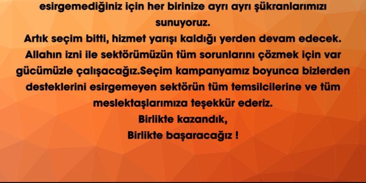 Birlikte Kazandık, Birlikte Başaracağız